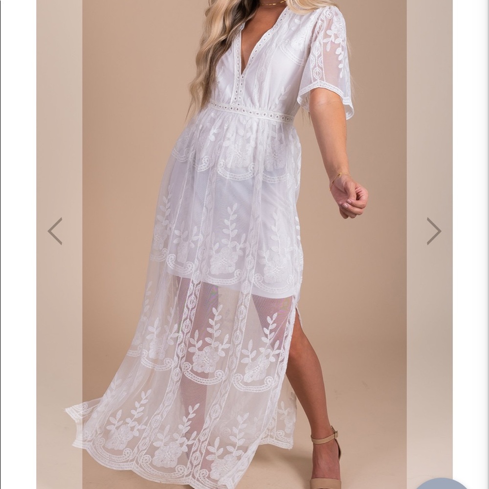 Bella Ella Boutique Light My Fire White Dress